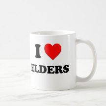 Amo ancianos taza de café