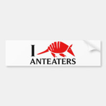 Amo Anteaters Etiqueta De Parachoque