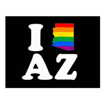 AMO ARIZONA GAY - BLANCO - .PNG TARJETA POSTAL