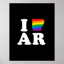 AMO ARKANSAS GAY -- BLANCO - .png Posters