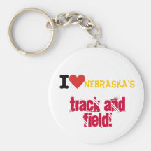 Amo atletismo de los nebraskas llaveros