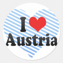 Amo Austria Pegatina Redonda
