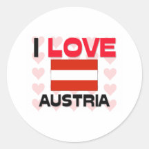 Amo Austria Pegatinas Redondas