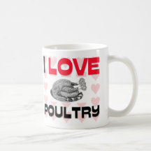 Amo aves de corral taza de café