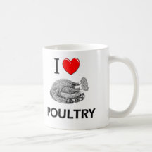 Amo aves de corral tazas de café