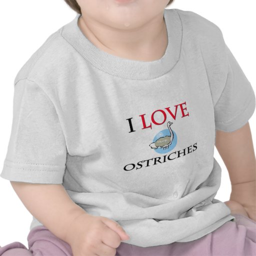 Amo avestruces camisetas