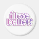 Amo ballet imán para frigorífico