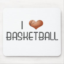 Amo baloncesto tapete de ratón