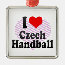 Amo balonmano checo ornamento de navidad