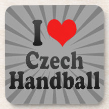 Amo balonmano checo posavasos de bebida