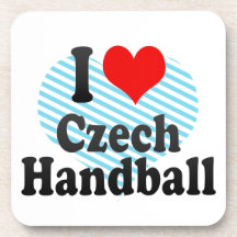 Amo balonmano checo posavasos de bebidas