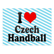 Amo balonmano checo tarjeta postal