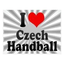 Amo balonmano checo tarjeta postal
