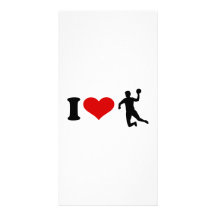 Amo balonmano tarjeta con foto personalizada