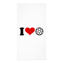Amo balonmano tarjeta fotográfica