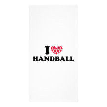 Amo balonmano tarjetas fotograficas personalizadas