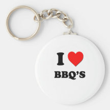 Amo Bbq (la comida) Llavero