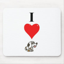 Amo beagles alfombrilla de raton