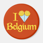 Amo Bélgica Imán De Frigorifico