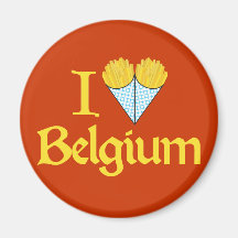Amo Bélgica Imán De Frigorifico