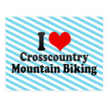 Amo Biking a campo través de la montaña Tarjetas Postales
