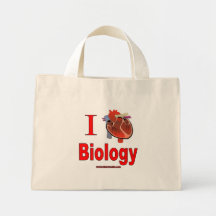 Amo biología bolsa de mano