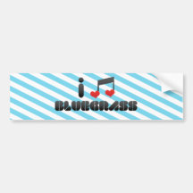 Amo Bluegrass Pegatina De Parachoque