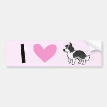 Amo borderes collies pegatina de parachoque