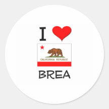 Amo BREA California Pegatina
