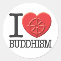 Amo Buddhism Etiquetas Redondas