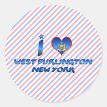 Amo Burlington del oeste, Nueva York Pegatinas