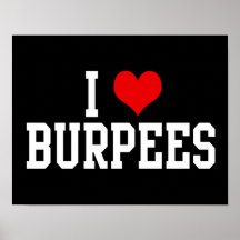 Amo Burpees, aptitud Posters