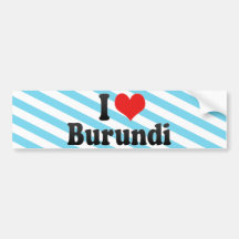 Amo Burundi Etiqueta De Parachoque
