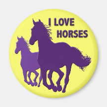 AMO CABALLOS IMÁN DE FRIGORIFICO