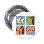 Amo caballos pins