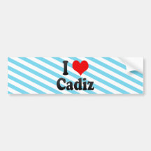 Amo Cádiz, España Etiqueta De Parachoque