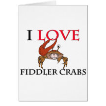 Amo cangrejos de Fiddler Felicitacion