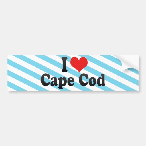 Amo Cape Cod Pegatina De Parachoque