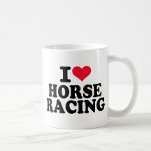 Amo carrera de caballos taza de café