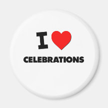 Amo celebraciones imán para frigorifico