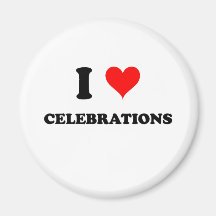 Amo celebraciones imanes para frigoríficos