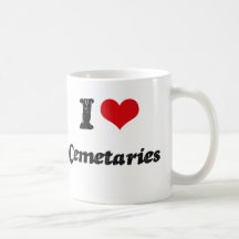 Amo cementerios taza de café