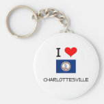 Amo Charlottesville Virginia Llavero Personalizado