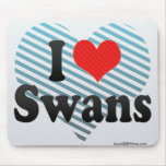 Amo cisnes alfombrilla de ratones