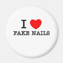 Amo clavos falsos imán de nevera