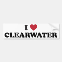 Amo Clearwater la Florida Pegatina De Parachoque