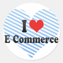 Amo comercio electrónico pegatina