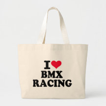 Amo competir con de BMX Bolsas Lienzo