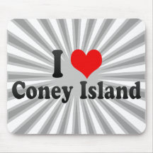 Amo Coney Island, Estados Unidos Alfombrillas De Ratón