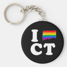 AMO CONNECTICUT GAY -- BLANCO - .png Llavero Personalizado